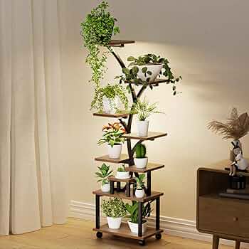 Stylish Plant Shelf with Tray, 64×40cm Stylish Plant Shelf with Tray, 64×40cm